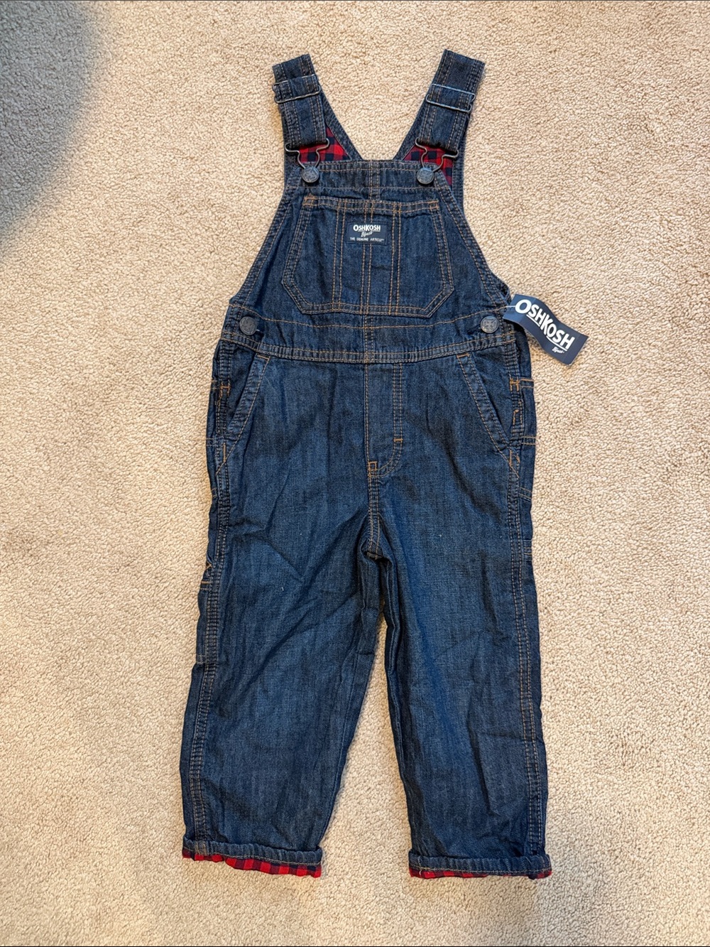OshKosh B'gosh Kids Dark Blue Denim Overalls